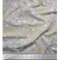 thumbnail image 1 of Soimoi Polyester Crepe Fabric Flower Artistic Printed Fabric 1 Yard 52 Inch Wide, 1 of 3
