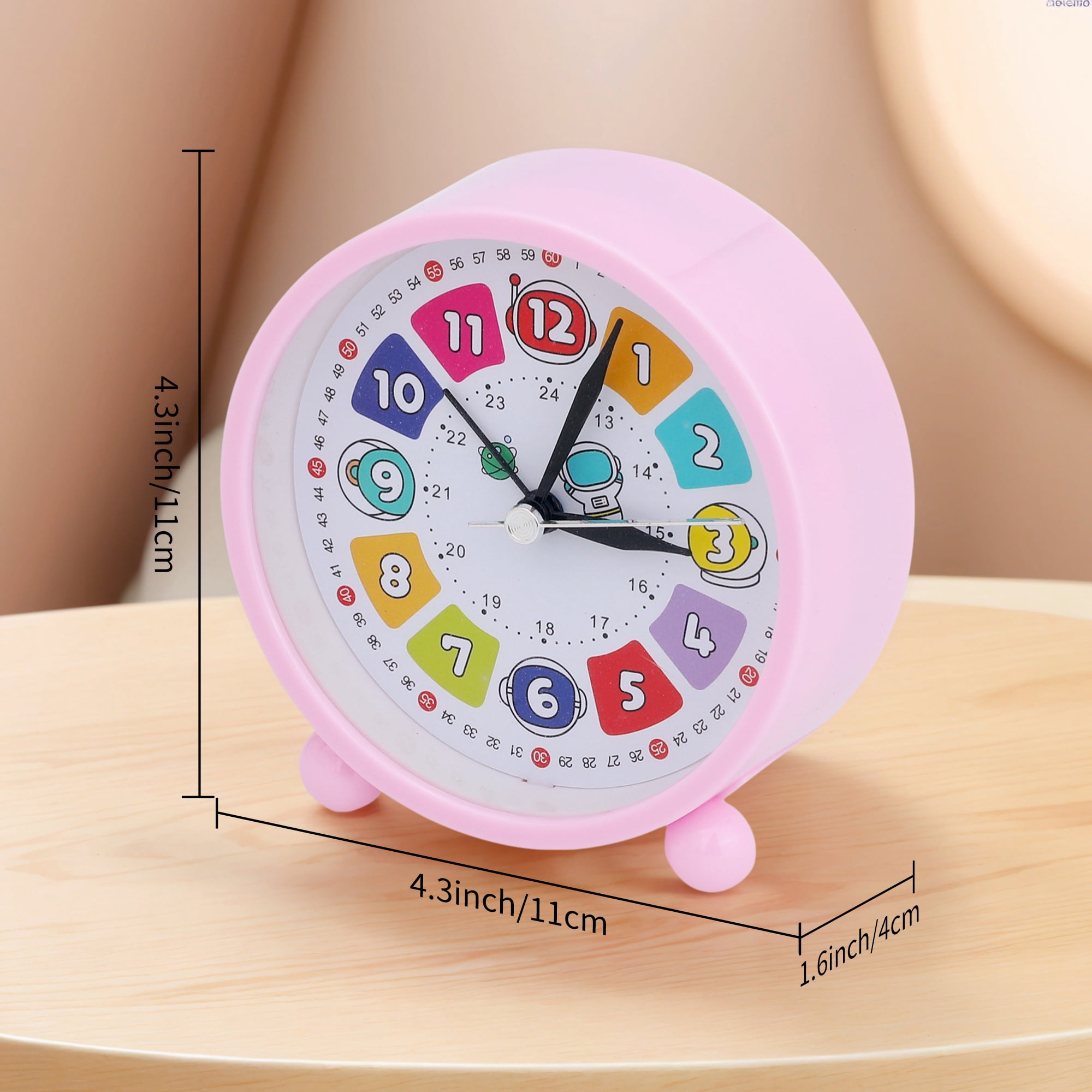 Unique Bargains Easy-to-Set Alarm Clock White 4.3"L x 1.6" x 4.3"H