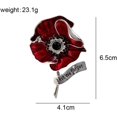 thumbnail image 4 of Broche Fleur de Coquelicot pour Femmes "Let's We Forget", Broche Émaillée Rouge (Couleur : Or, Taille : 1.96 Pouces), 4 of 7