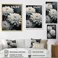 thumbnail image 4 of Designart "Monochrome Mums In 20 Shades Of Grey" Mums Floater Framed Canvas Art Print, 4 of 5
