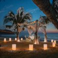thumbnail image 2 of 50 Pcs White Luminary Bags, Flame Resistant Candle Bags, Sun Design Luminaries For Wedding, Party, 2 of 2