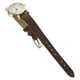 thumbnail image 2 of BRIGHTFUFU Reloj para mujer, mesa pequeña, sencilla y elegante, reloj pequeño de cuero con esfera digital para niñas, estudiantes (marrón), 2 of 8