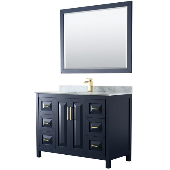 Wyndham Collection Wcv252548sunsm46 Daria 48" Free Standing Single Vanity Set - Blue