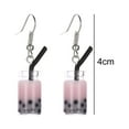 thumbnail image 5 of Huanledash Hooks Earrings Bubble Tea Long Dangle Women Drink Drop Earrings Jewelry for Party, 5 of 8