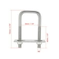 thumbnail image 3 of Uxcell M6 30mm Inner Width U-Bolts 304 Stainless Steel 2 Pack, 3 of 4