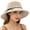 Beige, variant on Women's Cutout Straw Sun Hat Openwork Lace-up Bow Tie Back Lightweight Breathable Blended Fabric Summer Sun Protection Outdoor Travel Cap,Khaki