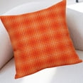 thumbnail image 6 of Aufmer 1 Pcs Decorative Woven Pillow Cover - Premium Linen Fabric Square Cushion Case 17.72x17.72in, Plaid Design for Home Decor(Orange), 6 of 6