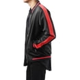 thumbnail image 5 of Ma Croix Mens Track Bomber Jacket Full Zip Lightweight Casual Stretch Slim Fit, 5 of 7