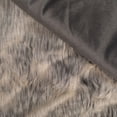 thumbnail image 5 of Northlight Plush Dual-Tone Faux Fur Throw Blanket - 50" x 60" - Ash Gray and Cream, 5 of 9