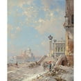 thumbnail image 3 of Franz Richard Unterberger 12x14 Black Modern Framed Museum Art Print Titled - Ponte Di Paglia, Riva Schiavoni, Venice (About 1894), 3 of 5