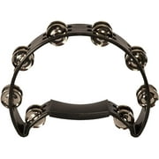 Coda Model DP-140-B - 8 Jingle Half Moon Professional Tambourine - Black