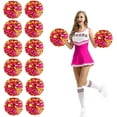 thumbnail image 1 of Ultrafun 12Pcs Cheerleading Pom Poms with Finger Holes Metallic Foil Cheer Pom Poms for Dance, Matches, Team Spirit Sports, Stage Performance, Carnival Celebration (Rose Pink Gold, Medium), 1 of 6