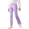 thumbnail image 2 of CPNG Girls Summer Thin Leggings Pants Solid Color Full Length Basic Leggings Stretchy Legging Footless Tight Pants(Purple,4-5 Years), 2 of 6