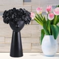 thumbnail image 2 of Nmdmisc Vase - Resin Sculpture Female Head Face Flower Vase Decoration, Unique Vase Centerpiece for Home Decor,Black, 2 of 4