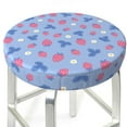 thumbnail image 3 of Vsdgher Strawberry And Flowers Print Stool Covers Round,Stretch Round Stool Covers Washable Stool Cushion Slipcover Elastic Chair Covers for 12-14 Inch Chair, 3 of 7