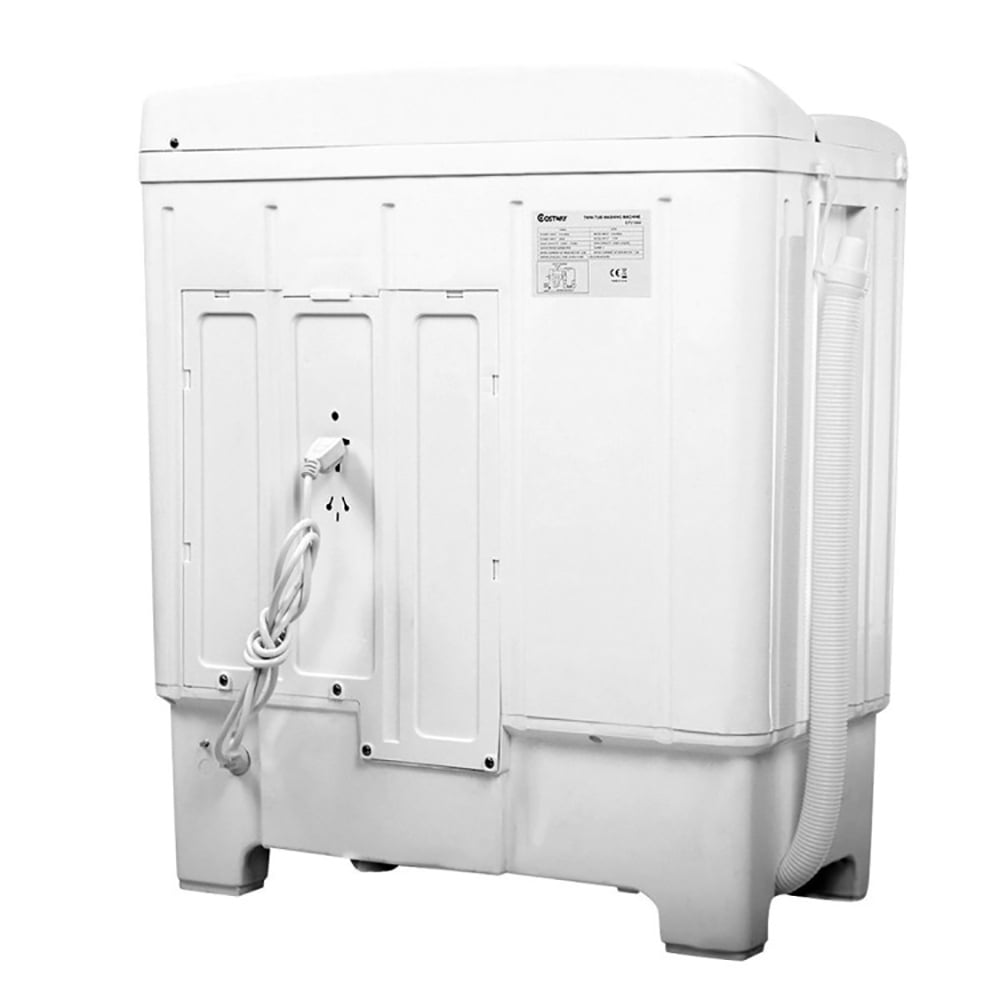 Spaco 20 lbs Compact Twin Tub Washing Machine for Home Use, Washer Spinner Portable Washing Machine