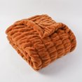 thumbnail image 5 of Battilo Fuzzy Faux Fur Throw Blanket, Soft Warm Reversible Rabbit Fur Blanket for Bed Couch, Orange Throw Blanket for Fall Winter and Spring, 50x60 Inches, 5 of 5