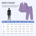 thumbnail image 4 of Junzan Pugs and Flowers for Men's Long Sleeve Pajama Set,Button-Front 2Pjs for Men Long Sleeve Mens Sleepwear 2 Piece Sleepwear Loungewear Sets-Large, 4 of 7