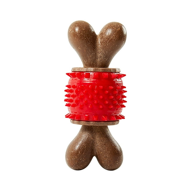 Jouets à Mâcher Rouges pour Mâcheurs Agressifs Sans Écharde avec Bois Naturel Jouets d'Entretien pour Chiens Moyens à Grands