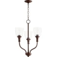 thumbnail image 2 of Quorum Lighting Richmond 3-Light Chandelier, Oiled Bronze, Clear/Seeded Glass, 2 of 2