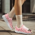 thumbnail image 4 of Psesaysky Daisy Pink Sneakers for Women Big Girls Durable Running Shoes Sports Shoes Dog Pattern Printed Shoes Nice Gift for Wife Daughters, 4 of 7