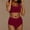 Wine, variant on UTSJKR Scalloped Trim Two Piece Swimsuits for Women High Waisted Bikini Sets Tummy Control Cheeky Bathing Suits Swimwear Green L