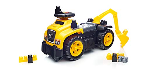 mega bloks ride on caterpillar with excavator