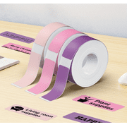 Genuine P21B/P31B Label Maker Tape, Adapted Label Print Paper, 14x40mm (0.55"x1.57"), Standard Laminated Office Labeling Tape Replacement, Multipurpose of P21/P31, 3-Roll Purple/Rose/Pink