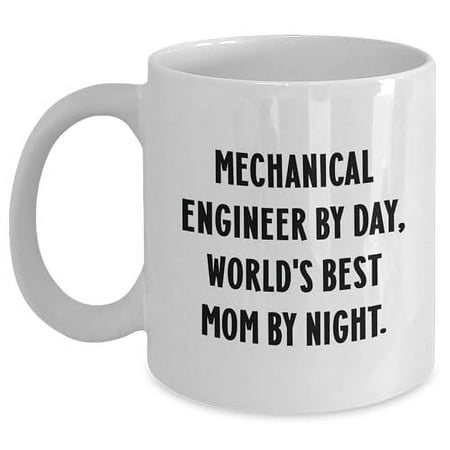 

Amangny Mechanical Engineer Gifts for Her Funny White Coffee Mug for Birthday With Love from Mom