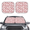 thumbnail image 2 of Balery 2 Piece Red Football Car Windshield Sun Shade|Foldable Front Windshield Shade for Car Front Window for Most Sedans SUV Truck-Medium, 2 of 7