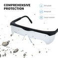thumbnail image 4 of ZHaobin Pilot Safety Glasses View Limiting Fog Cloud Eyewear CE Certified IFR Training Aviation Flight Goggles Frosted Adjustable Frames (4pcs), 4 of 7