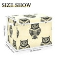 thumbnail image 3 of Storage Box With Lid 16.5x12.6x11.8In Foldable Stacked Household Storage Box Black Cartoon Owl, 3 of 7
