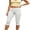 White, variant on LMLYSoH Women's Slim Fit Capri Pants Dot Print Leggings Elastic Waistband Cropped Trousers for Party, Daily Wear