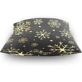 thumbnail image 4 of GZHJMY Gold Snowflake Throw Pillow Cover 16 x 16 Inch, Soft Square Cushion Case for Couch Sofa Bedroom Car Farmhouse Home Decor Home Decor, 4 of 7