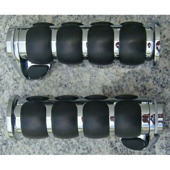 CHROME PALM REST HAND GRIPS for Honda Kawasaki Suzuki Yamaha Cruisers