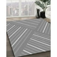 thumbnail image 3 of Ahgly Company Machine Washable Indoor Rectangle Transitional Sonic Silver Gray Area Rugs, 8' x 12', 3 of 7