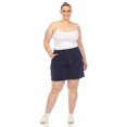 thumbnail image 5 of White Mark Women's Plus Size Super Soft Drawstring Waistband Sweat Shorts, 5 of 6