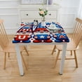 thumbnail image 3 of BANET Tablecloth Patriotic Gnomes Table Cloth Table Cover American Flag Star Picnic Table Cover for Party Camping Dinner Decor Supplies White, 3 of 7