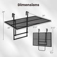 thumbnail image 3 of Gymax 31.5'' Balcony Railing Table w/ 5-Position Adjustable Height for Porch Patio, 3 of 10
