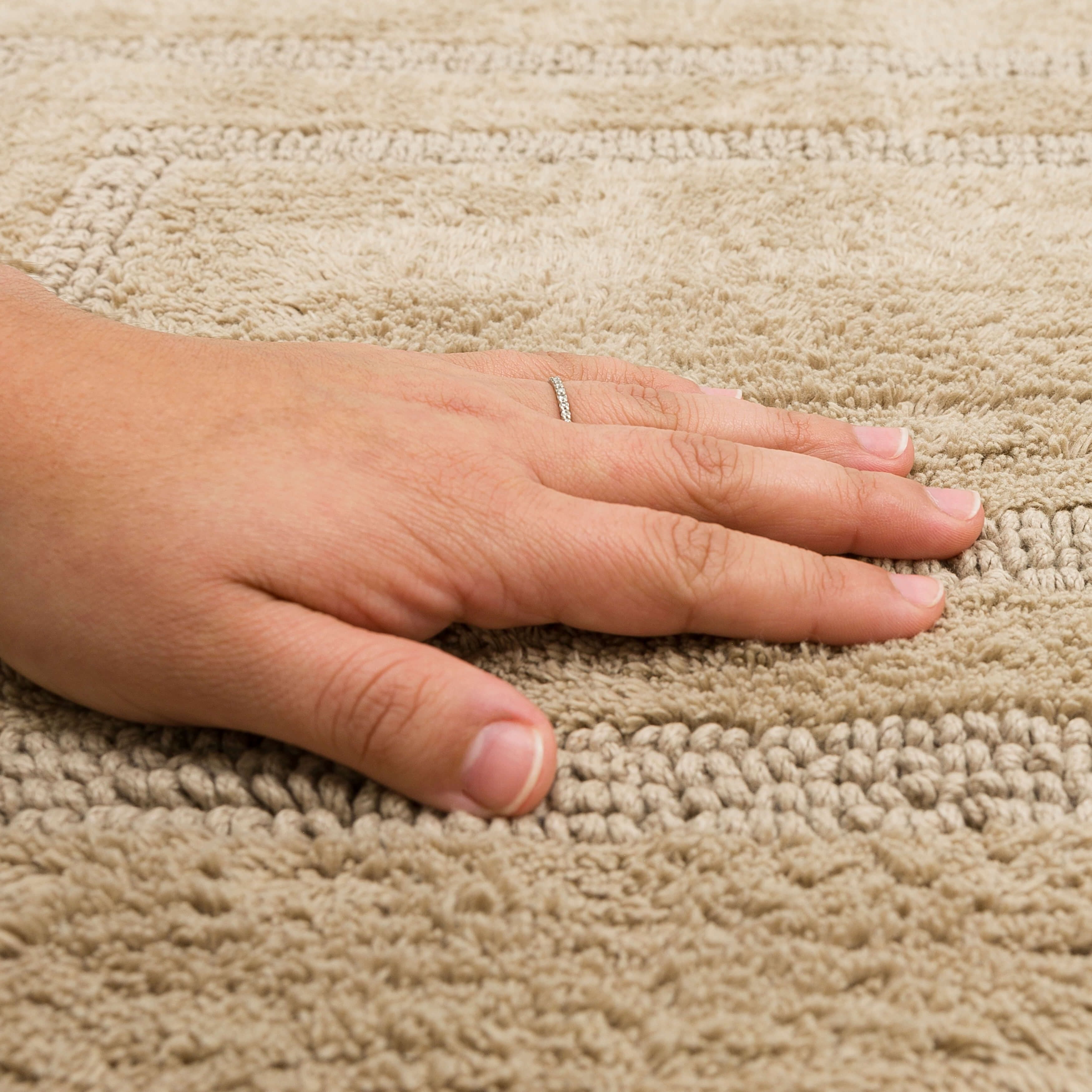 Mohawk Cotton Bath Mat Soft Absorbent Quick Dry Machine Washable Bathroom Mat, Taupe, 24" x 60"