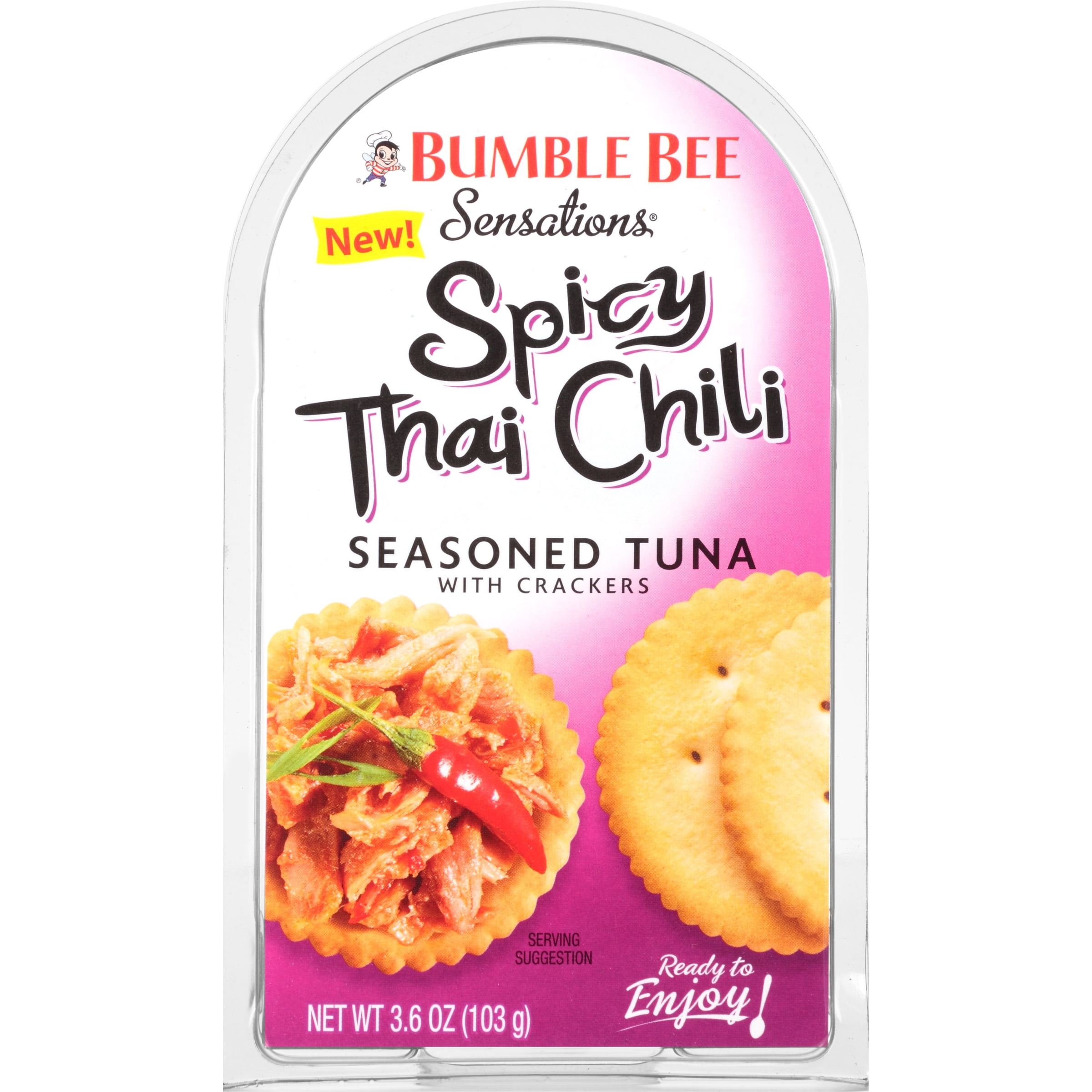 Bumble Bee Sensations Spicy Thai Chili Seasoned Tuna with Crackers, 3.6