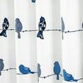 thumbnail image 3 of Rowley Birds Shower Curtain, 72\u201d W x 72\u201d L, Navy - Colorful Floral Bird Pattern - Whimsical & Playful Bird Shower Curtain - Farmhouse, Coastal, & Boho Bathroom Decor, 3 of 6