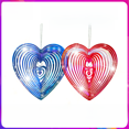 thumbnail image 1 of Campanas de viento con forma de corazón para ahuyentar pájaros, decoraciones para balcón, jardín, dispositivo para ahuyentar pájaros, potente reflector que gira el viento, 1 of 3