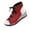 Red, variant on Womans Sandals Wedge Thick Heel Closed Toe Lace-up Shoes Casual Summer Beach Outdoor Footwear Dressy Sandals 6