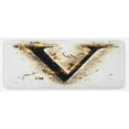 thumbnail image 1 of Letter V Kitchen Mat, V Shape Burning Cool Letter Design Hot Alphabet Image Digital Art, Plush Decorative Kitchen Mat with Non Slip Backing, 47" X 19", Orange Black Tan, by Ambesonne, 1 of 1