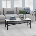 thumbnail image 4 of Evelyn&Zoe Metal Marble Coffee Table in Black and Bronze, 4 of 7