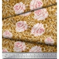 thumbnail image 2 of Soimoi Cotton Duck Fabric Check & Roses Floral Print Fabric by The Yard 42 Inch Wide, 2 of 3