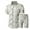 Beige, variant on Cloudstyle Men's Floral 2 Piece Tracksuit Short Sleeve Top and Shorts