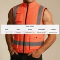 thumbnail image 4 of VBVC Men's High Visibility Reflective Fan Vest with Multiple Pockets,Cooling Workwear Sleeveless Work Jacket For Men,Orange,S-3XL, 4 of 9
