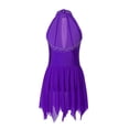 thumbnail image 2 of YONGHS Girls Sleeveless Shiny Rhinestone Gymnastic Leotard Ballet Dance Figure Ice Skating Dress Purple 10, 2 of 7